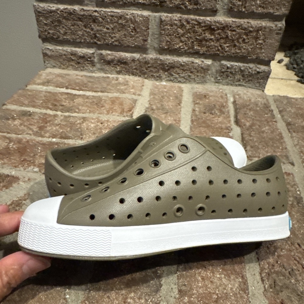 Native Jefferson Rookie Green/Shell White Slip On Shoes Toddlers Sz 12 - Picture 6 of 14